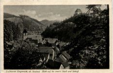 Kurort Ziegenrück ob Saaletal, Blick auf die innere Stadt und Schloss