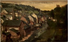 Monschau-Montjoie, Blick auf die Stadt von der Sonntagsley