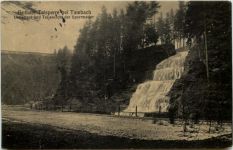 Tambach - Dietharz, Gothaer Talsperre, Überlauf und Teilansicht der Sper