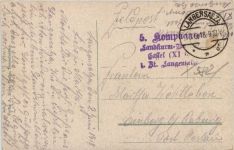 Gotha - Baugewerbe und Handwerkerschule - Feldpost Landsturm Langensalza