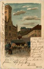 Greiz - Markt Rathaus - Litho