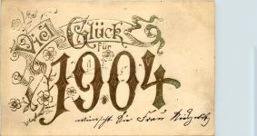 Jahreszahl 1904 - Prägekarte