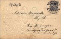 Jahreszahl 1904 - Prägekarte