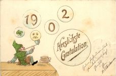 Zwerg - Jahreszahl 1902 - Prägekarte