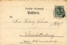 Neujahr - Jahreszahl 1903 - Prägekarte gelaufen in Clettwitz