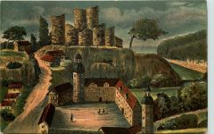 Lobenstein, Burgruine mit dem 1601 erbauten Schloss