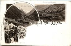 Gruss aus Pontresina - Litho Carl Künzli