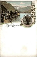 Souvenir du Lac Leman - Litho