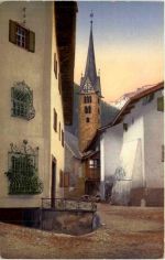 Bündner Häuser in Bergün