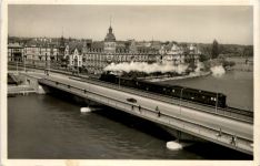 Konstanz - Rheinbrücke mit Eisenbahn