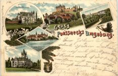 Gruss aus Poessnecks Umgebung - Litho
