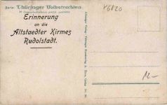 Rudolstadt - Erinnerung an die Altstaedter Kirmes - Tracht Thüringen