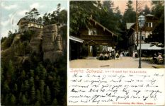 Sächs. Schweiz,, der Brand bei Hohnstein