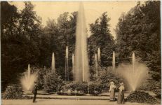 Lichtenwalde - Die Wasserkünste im gräfl. Park - Bahnpost Chemnitz Rosswein