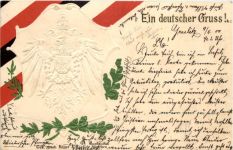 Ein Deutscher Gruss - Prägekarte