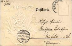 Ein Deutscher Gruss - Prägekarte