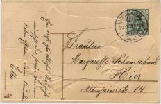 Neujahr - Geld auf Ansichtskarte - Prägekarte