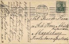 Neujahr - Geld auf Ansichtskarte - Prägekarte
