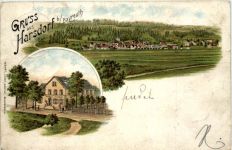 Gruss aus Harsdorf bei Bayreuth - Litho
