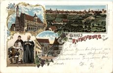 Gruss aus Rothenburg - Litho
