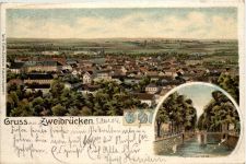 Gruss aus Zweibrücken - Litho