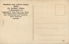 Döbra bei Schwarzenbach - Gasthaus zum grünen Baum - Bier