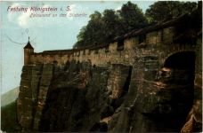 Festung Königstein i.Sa., Felswand an der Südseite