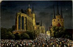 Erfurt, Martinstag, mit Dombeleuchtung