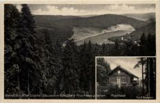 Oberhof, Lütsche-stausee vom Schlossberg-Pirschhaus gesehen