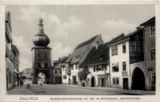 Saalfeld/Saale, Blankenburgerstrasse mit Tor