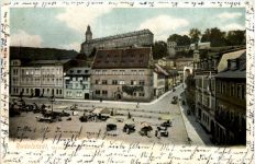 Rudolstadt, Marktplatz mit Schloss