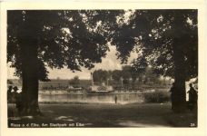 Riesa an der Elbe, Am Stadtpark mit Elbe