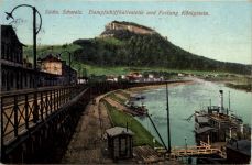 Festung Königstein u. Dampfschiffhaltestelle