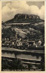 Pfaffenstein mit der Stadt Königstein