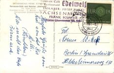 Sachsenmühle, Fränk. Schweiz, Pension Edelweiss