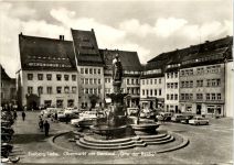 Freiberg, Obermarkt mit Denkmal otto der Reiche