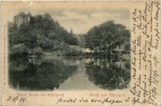 Tharandt, Ruine, Kirche mit Schlossteich