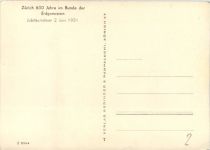 Zürich - 600 Jahre im Bunde der Eidgenossen 1951