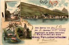 Gruss aus Arth - Litho