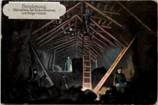 Bergbau - Pfeilerabbau mit Bockzimmerung