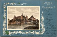 Gruss aus Neuburg a. D. - Litho Prägekarte