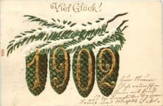 Jahreszahl 1902 - Prägekarte
