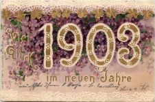 Jahreszahl 1903 - Prägekarte