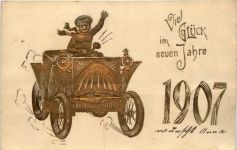 Jahreszahl 1907 - PKW - Prägekarte
