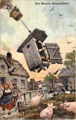 Künstler AK - Arthur Thiele - Des Bauern Himmelfahrt