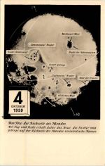 Das Foto der Rückseite des Mondes 4. Oktober 1959