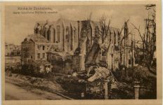 Kirche in Zonnebeke durch feindliche Artillerie zerstört