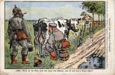 1. Weltkrieg - Humor - Kuh - Heinrich Zille