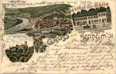 Gruss aus Wertheim - Gasthof zur Kette Litho