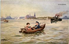 Künstler AK Ad. Hoffmann - Liebesfahrt